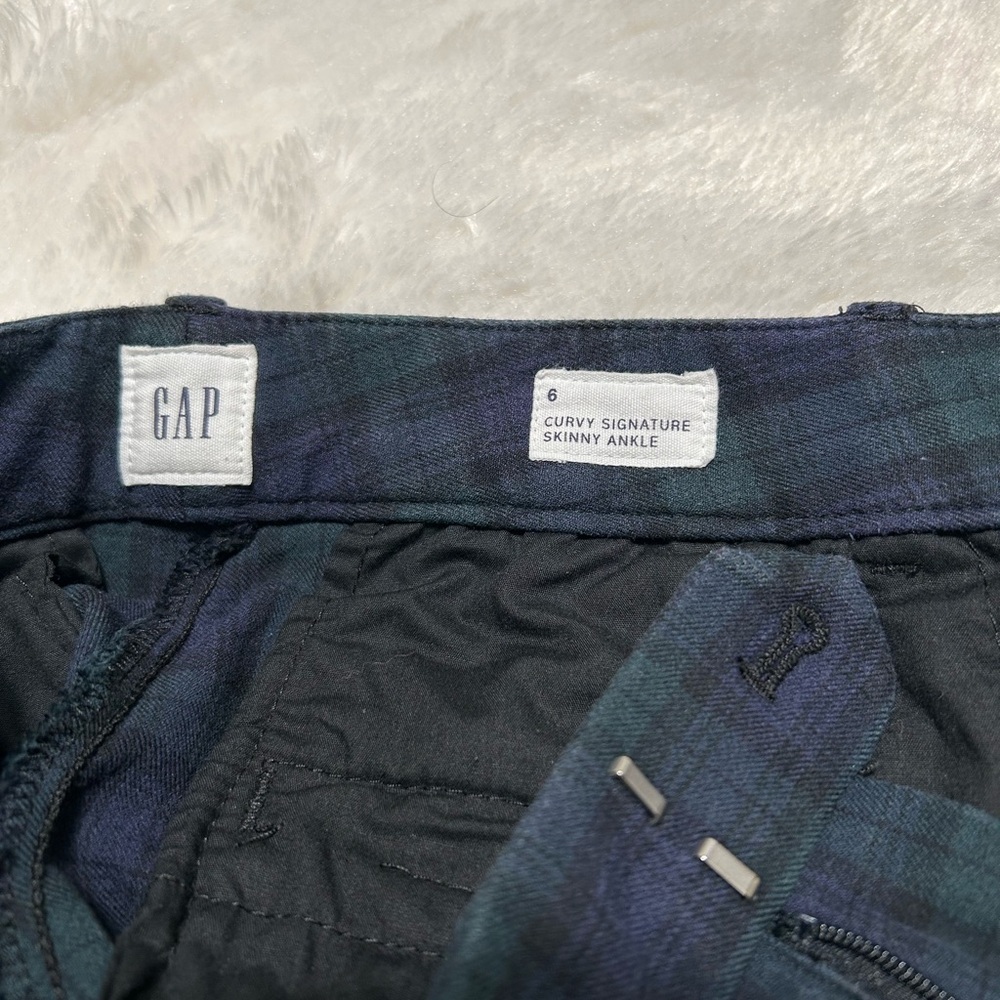 Gap curvy fit skinny ankle blackwatch plaid pants - Picture 5 of 6